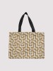 SHOPPER - CLASSIC Pattern - Εκρού/Μόκα - Τσάντα Shopper