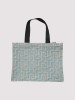 SHOPPER - CLASSIC Pattern - Chenille - Πετρόλ/Γκρι - Τσάντα Shopper