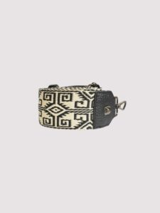 PLATON - RAFFIA - Tobacco - EL Strap - Shoulder Bag - EL BOHO - Beige/Black