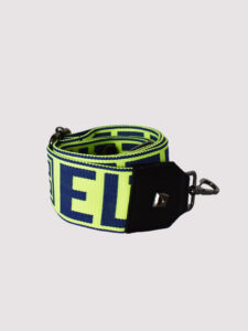 NEFELI Small - LEATHER - Navy Blue - El Strap - Crossbody Bag - EL LOGO - Fluo Yellow/Blue