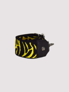 REA - SOFT CAPITONE - Black - EL Chain or Strap - Crossbody Bag - EL ZEBRA - Yellow/Black